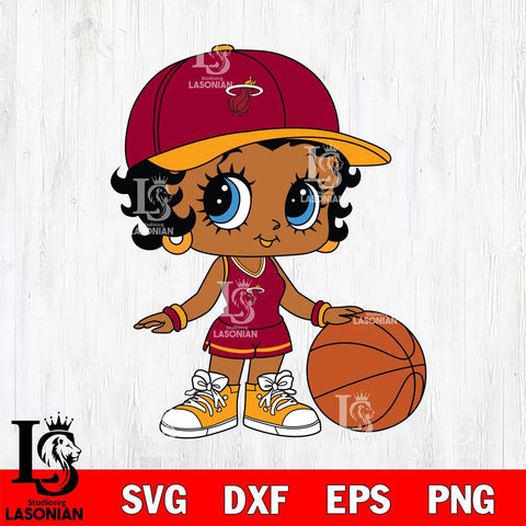 Miami Heat Betty Boop NBA 9 Svg Eps Dxf Png File, NBA svg, Digital Download, Instant Download