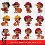 Miami Heat Betty Boop NBA Bundle 12 SVG Svg Eps Dxf Png File,Bundle NBA svg, Digital Download, Instant Download