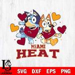 Miami Heat Bluey & Bingo 10 Svg Eps Dxf Png File, NBA svg, Digital Download, Instant Download