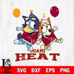 Miami Heat Bluey & Bingo 11 Svg Eps Dxf Png File, NBA svg, Digital Download, Instant Download