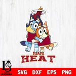 Miami Heat Bluey & Bingo 12 Svg Eps Dxf Png File, NBA svg, Digital Download, Instant Download