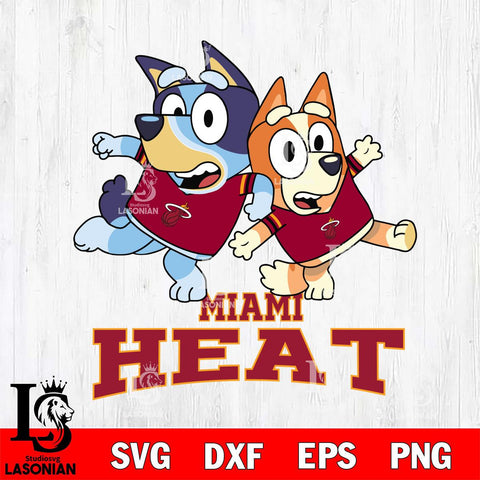 Miami Heat Bluey & Bingo 13 Svg Eps Dxf Png File, NBA svg, Digital Download, Instant Download