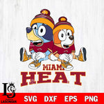 Miami Heat Bluey & Bingo 8 Svg Eps Dxf Png File, NBA svg, Digital Download, Instant Download