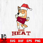 Miami Heat Bluey Chilli Happy Christmas Svg Eps Dxf Png File, Digital Download