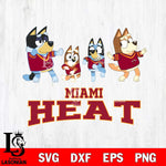 Miami Heat Bluey Dance Mode Squats Svg Eps Dxf Png File, Digital Download, Instant Download