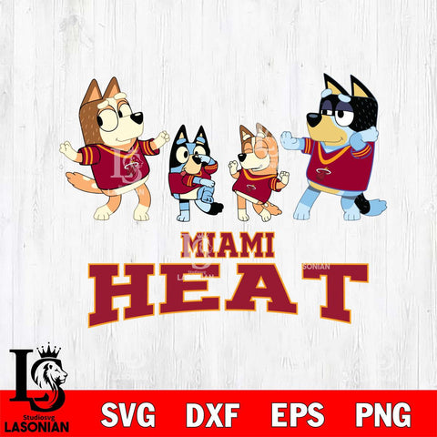 Miami Heat Bluey Dance Squats Svg Eps Dxf Png File, Digital Download, Instant Download