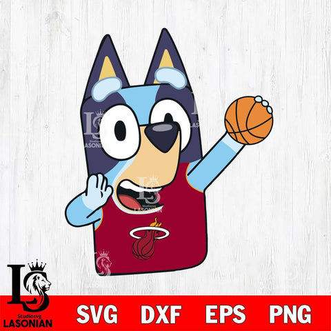 Miami Heat Bluey sport Svg Eps Dxf Png File, Digital Download, Instant Download