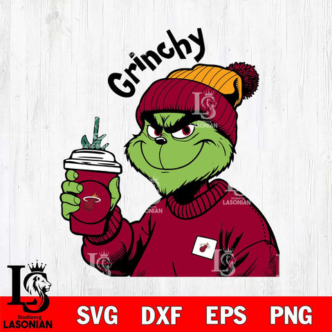 Miami Heat Boujee Grinch 10 Svg Eps Dxf Png File, Digital Download, Instant Download