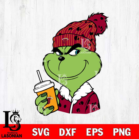 Miami Heat Boujee Grinch 3 Svg Eps Dxf Png File, Digital Download, Instant Download