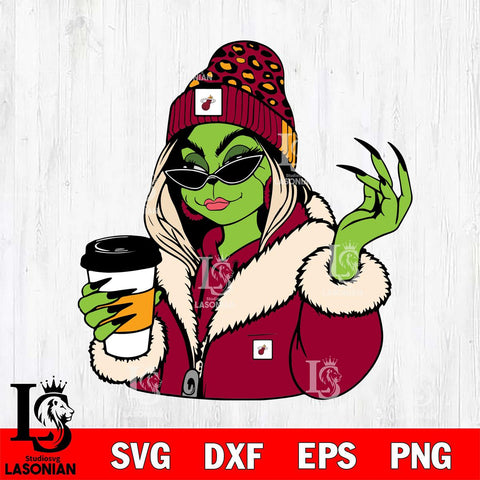 Miami Heat Boujee Grinch 9 Svg Eps Dxf Png File, Digital Download, Instant Download