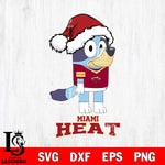 Miami Heat Christmas Bluey Hat Svg , Christmas Svg , Bluey svg , Digital Download, dxf eps png pdf file