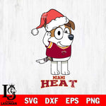 Miami Heat Christmas Bluey Jack Sport Svg , Christmas Svg , Bluey svg , Digital Download, dxf eps png pdf file