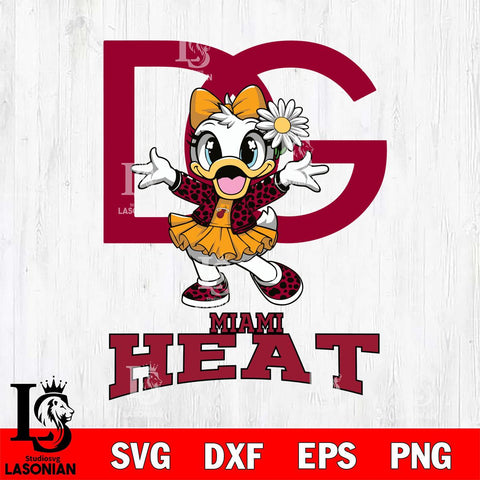 Miami Heat Dolce And Gabbana Daisy Duck Disney Svg Eps Dxf Png File, Digital Download, Instant Download