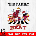 Miami Heat Family Bluey Christmas Svg Eps Dxf Png File, Digital Download