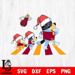 Miami Heat Family Bluey Walking Christmas Svg Eps Dxf Png File, Digital Download, Instant Download