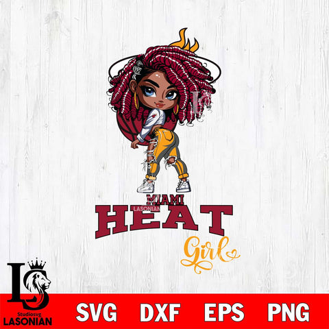 Miami Heat Fan Girl Svg Eps Dxf Png File, Digital Download, Instant Download