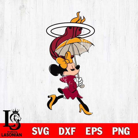 Miami Heat Fancy Minnie Svg Eps Dxf Png File, Digital Download, Instant Download