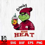 Miami Heat Grinchy Bougie Christmas Cut Files Cricut, Svg Dxf Eps Png file , Silhouette