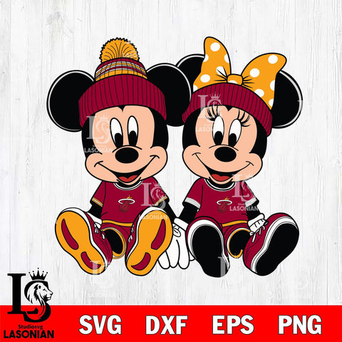 Miami Heat Mickey Minne 3 Nba Svg Eps Dxf Png File, NBA svg, Digital Download, Instant Download