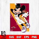 Miami Heat Mickey Minne 6 Nba Svg Eps Dxf Png File, NBA svg, Digital Download, Instant Download