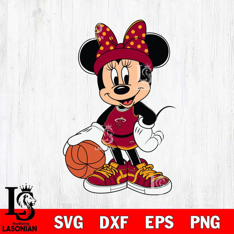 Miami Heat Mickey Minne Nba Svg Eps Dxf Png File, NBA svg, Digital Download, Instant Download