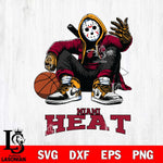 Miami Heat NBA Jason Voorhees Halloween SVG Svg Eps Dxf Png File, Digital Download, Instant Download