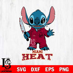 Miami Heat Stitch Horror 2 Svg Eps Dxf Png File, NBA svg, Digital Download, Instant Download