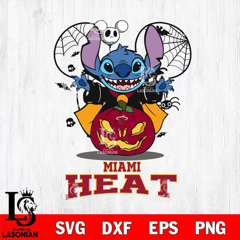 Miami Heat Stitch Horror Halloween Svg Eps Dxf Png File, Digital Download, Instant Download