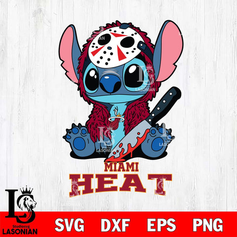 Miami Heat Stitch Jason Voorhees Svg Eps Dxf Png File, NBA svg, Digital Download, Instant Download