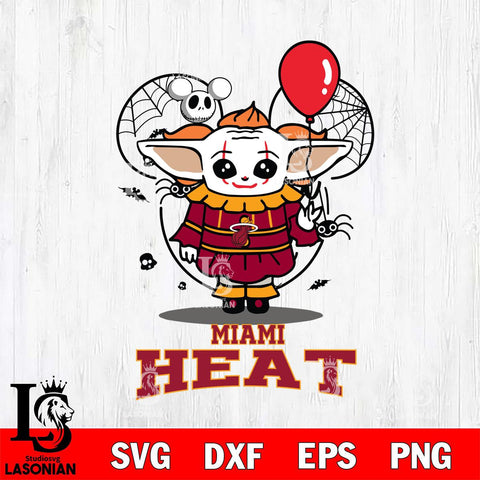 Miami Heat Stitch Pennywise Halloween Svg Eps Dxf Png File, Digital Download, Instant Download