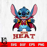 Miami Heat Stitch Vampire halloween Svg Eps Dxf Png File, NBA svg, Digital Download, Instant Download