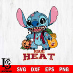 Miami Heat Stitch Zombie Svg Eps Dxf Png File, NBA svg, Digital Download, Instant Download