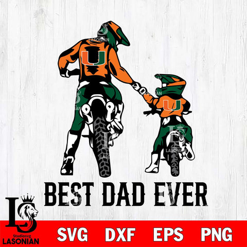 Miami Hurricanes Best Dad Ever Svg Eps Dxf Png File, Digital Download, Instant Download