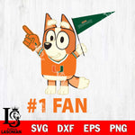 Miami Hurricanes Bingo 1# Fan Svg Eps Dxf Png File,NCAA Svg Files,Bluey svg ,Digital Download ,Instant Download, Cricut File