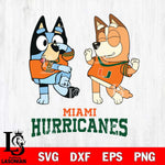 Miami Hurricanes Bluey Chilli Sport Svg Eps Dxf Png File, Digital Download, Instant Download