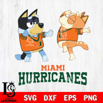 Miami Hurricanes Bluey Dance Svg Eps Dxf Png File, Digital Download, Instant Download