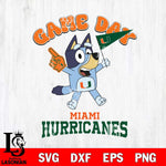 Miami Hurricanes Bluey Game Day Svg Eps Dxf Png File, Digital Download, Instant Download