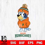 Miami Hurricanes Bluey Hoodie rugby Svg Eps Dxf Png File, Digital Download ,Instant Download, Cricut File