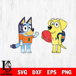 Miami Hurricanes Bluey & Lucky Svg Eps Dxf Png File, Digital Download, Instant Download