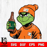 Miami Hurricanes Boujee Grinch 5 Svg Eps Dxf Png File, Digital Download, Instant Download