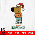 Miami Hurricanes Chill Guy Christmas Svg Eps Dxf Png File,NCAA Svg Files,Chill Guy svg ,Digital Download ,Instant Download, Cricut File