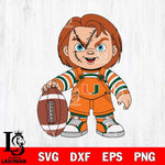 Miami Hurricanes Chucky Horror 7 Svg Eps Dxf Png File, NCAA svg, Digital Download, Instant Download