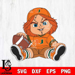 Miami Hurricanes Chucky Horror 8 Svg Eps Dxf Png File, NCAA svg, Digital Download, Instant Download