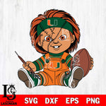 Miami Hurricanes Chucky Horror 9 Svg Eps Dxf Png File, NCAA svg, Digital Download, Instant Download