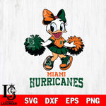 Miami Hurricanes Daisy Duck Cheerleader Disney, Svg Eps Dxf Png File, Digital Download