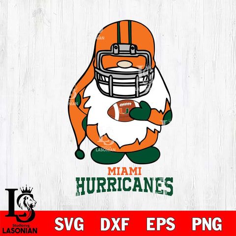 Miami Hurricanes Gnomes Christmas Svg Eps Dxf Png File, Digital Download, Instant Download