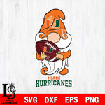 Miami Hurricanes Gnomes Christmas football Svg Eps Dxf Png File, Digital Download, Instant Download