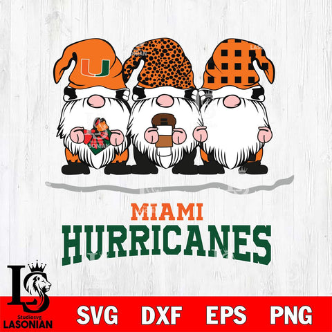 Miami Hurricanes Gnomes Coffee Svg Eps Dxf Png File, Digital Download, Instant Download