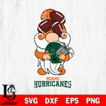 Miami Hurricanes Gnomes Helmet Svg Eps Dxf Png File, Digital Download, Instant Download