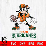 Miami Hurricanes Goofy Disney, Svg Eps Dxf Png File, Digital Download